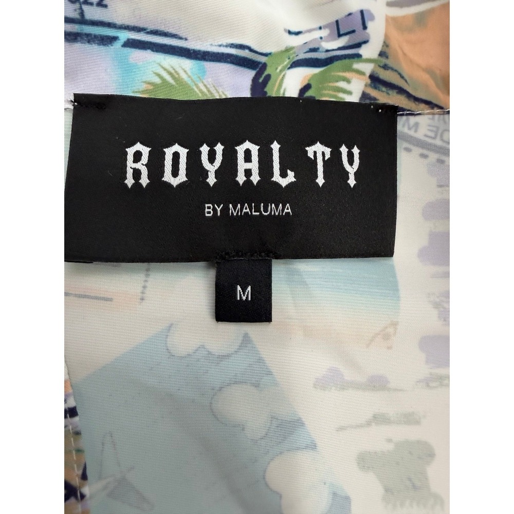 Royalty by Maluma Men's Tropical Half Zip Windbreaker Jacket Medium - Picture 4 of 8